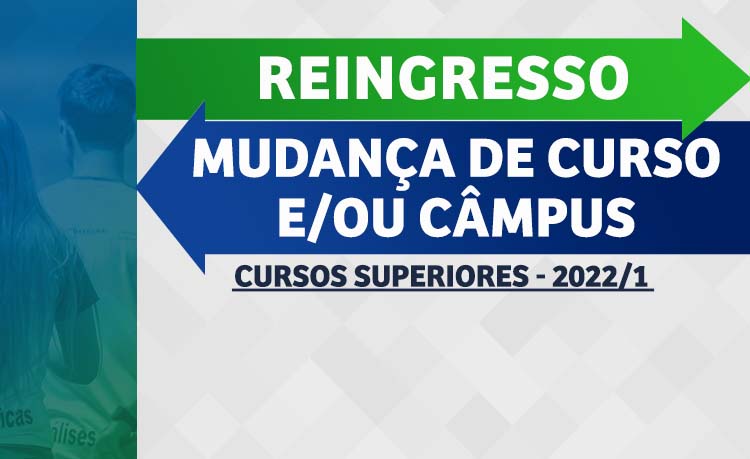 O processo seletivo é destinado exclusivamente aos alunos dos cursos superiores de graduação que queiram reingressar ou mudar de curso/câmpus O processo seletivo é destinado exclusivamente aos alunos dos cursos superiores de graduação que queiram reingressar ou mudar de curso/câmpus